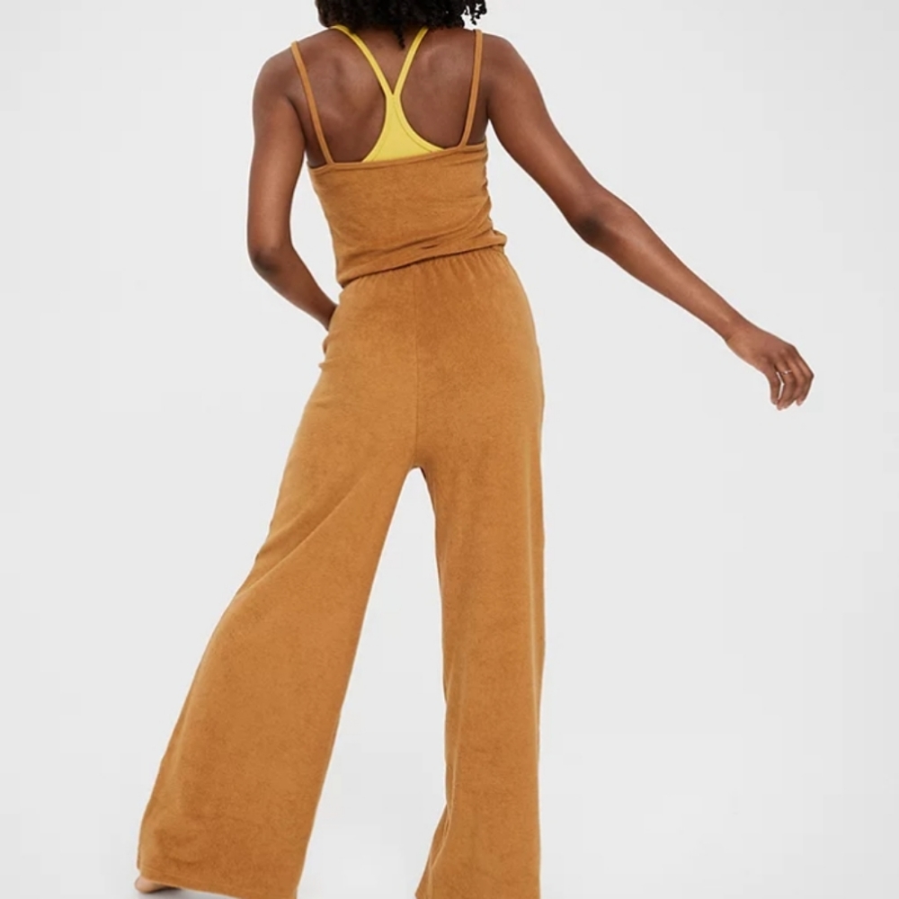 Aerie Mustard Terry Jumpsuit - Picture 14 of 14